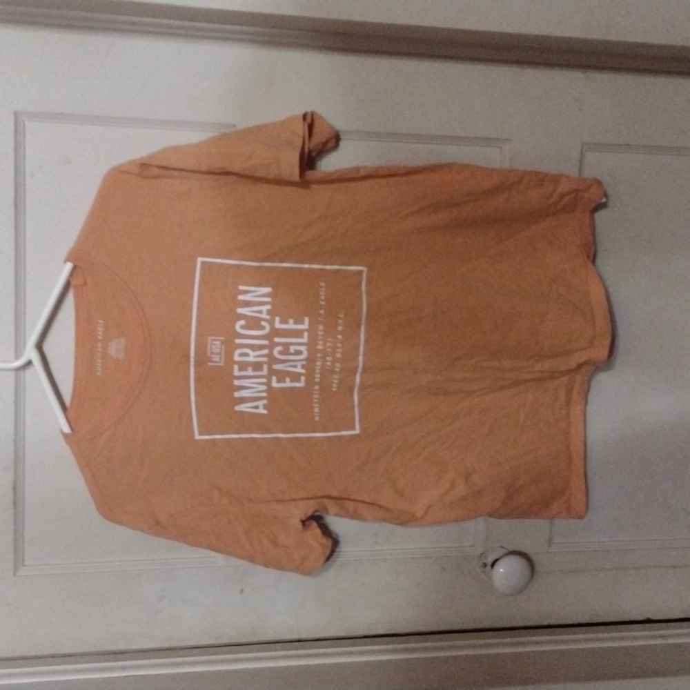 American Eagle Orange Men's Medium Tee Shirt